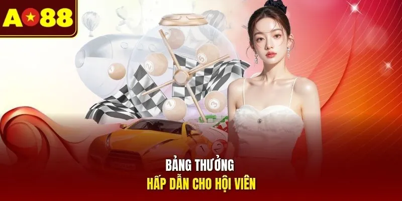 Bảng thưởng hấp dẫn cho hội viên