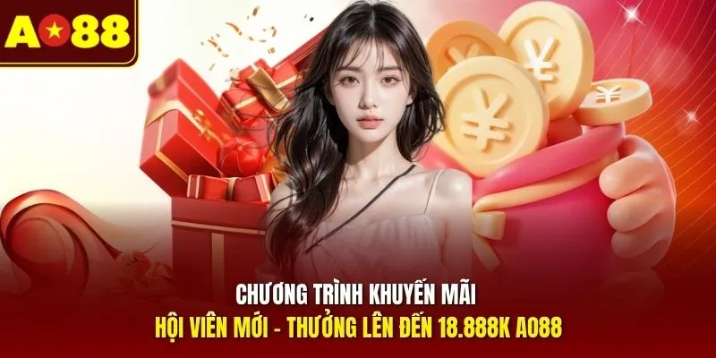 Chương trình khuyến mãi Hội Viên Mới - Thưởng lên đến 18.888K AO88