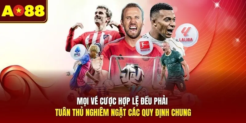 Mọi vé cược hợp lệ đều phải tuân thủ nghiêm ngặt các quy định chung