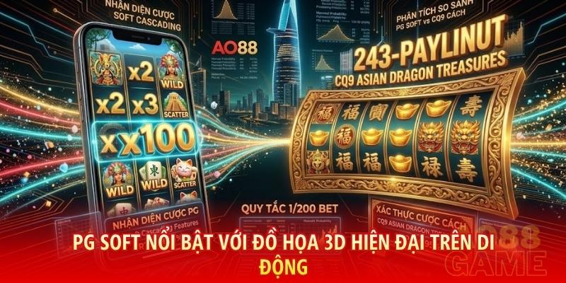 PG Soft nổi bật với đồ họa 3D hiện đại trên di động, trong khi CQ9 Gaming mang lại nhịp quay mượt mà với cấu trúc đường thắng rộng mở.